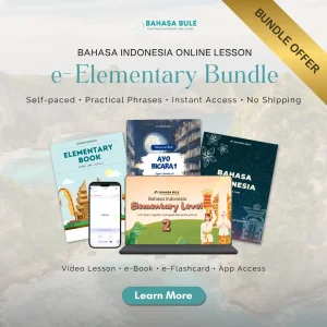 Learn Bahasa Indonesia online Elementary A2 digital bundle