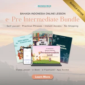 learn Bahasa Indonesia online pre intermediate digital bundle