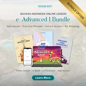 Learn Bahasa Indonesia Online Advanced 1 Digital Bundle